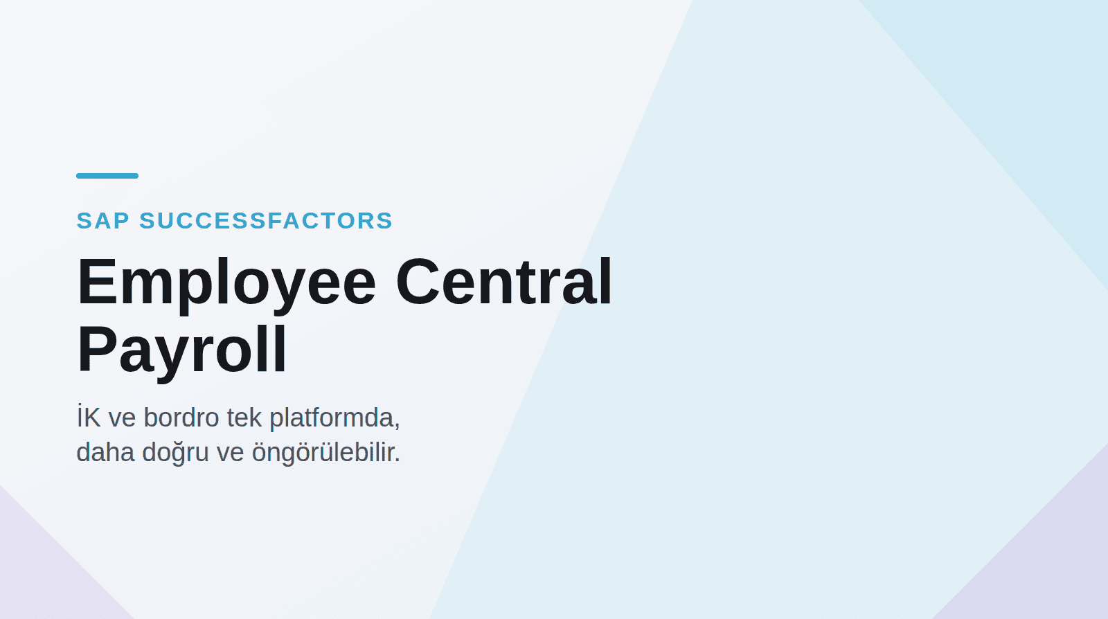 SAP SuccessFactors Employee Central Payroll